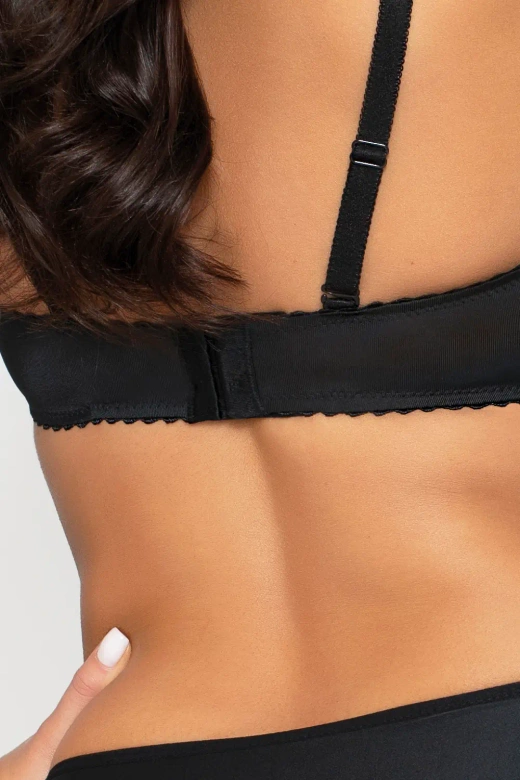 Biustonosz usztywniany balkonetka Sylvie, czarny