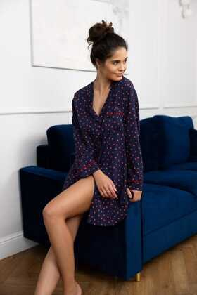 Koszula Sensis Sophia kr/r S-XL granatowy