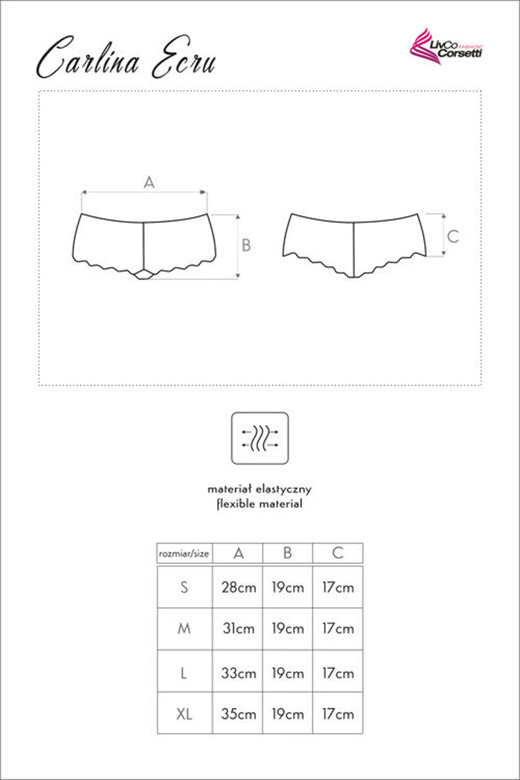 CARLINA Szorty z delikatnej koronki, ecru