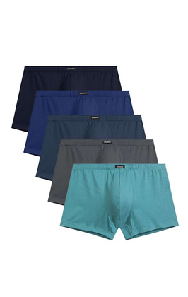 Bokserki Atlantic 5SMH-002 A'5 M-2XL granatowy-niebieski-zielony