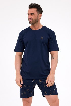 Piżama Cornette 326/297 Night kr/r Christmas S-2XL męska granatowy