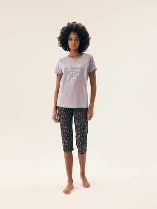 Piżama Henderson Ladies 42658 Naturaleza kr/r S-2XL lavender