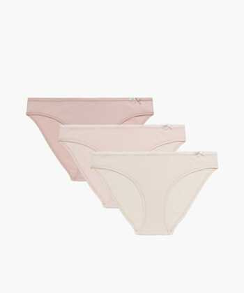 Figi Atlantic 3CLP-001 bikini A'3 S-XL ecru-beżowy-pudrowy