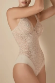 Eleganckie body modelujące GRAZIELLA, tierra-beż