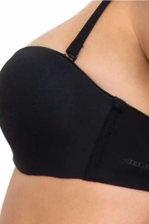 Biustonosz Bardotka Gładki Samonośny Fantastic 1580, nero/czarny