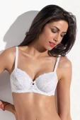 Miękki koronkowy biustonosz na fiszbinach Allure 2672, bianco/biały