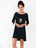 Koszula Sensis Lucy 3/4 Christmas S-XL granatowy