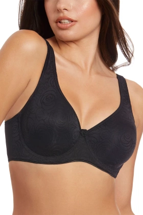 Biustonosz bez wypełnienia na fiszbinach TERESA, negro-czarny