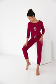 Piżama Sensis Sarah 3/4 S-XL czerwony