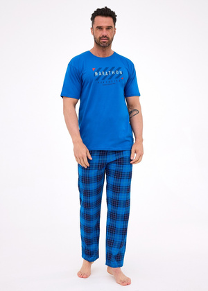 Piżama Cornette 134/303 Marathon 3 kr/r S-2XL męska cobalt