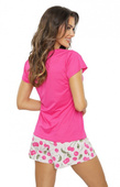 Piżama Donna Cherry Short kr/r S-2XL fuksja
