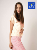 Piżama Key LNS 796 A24 kr/r S-XL brzoskwiniowy