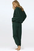 Luźny komplet damski/dres ocieplany REHEMA, zielony