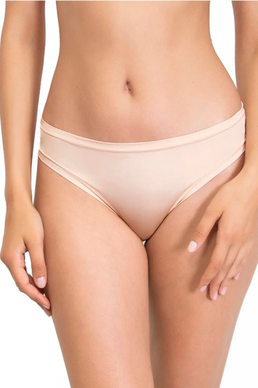 Gładkie figi z mikrofibry Fantastic 1555, cipra/beż