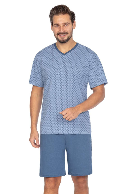 Piżama Regina 461 kr/r M-XL L24 męska niebieski