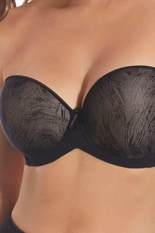 Samonośny gładki biustonosz VILMA, negro-czerń