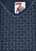 Piżama Luna 793 kr/r M-2XL męska granatowy