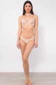 Koronkowe figi z ozdobnym tyłem Allure 2685, cipria/beżowy