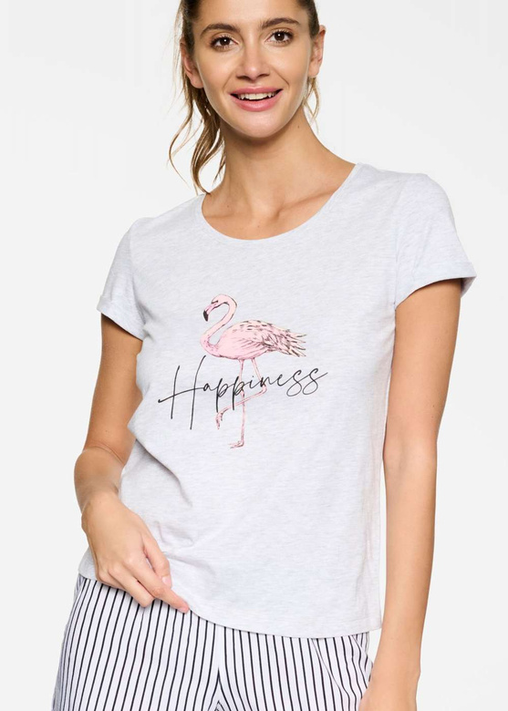 Miękka piżama NEILA z nadrukiem, szary