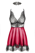 Eve chemise with mask purple