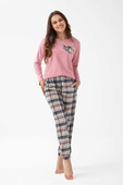 Piżama Luna 322 dł/r M-2XL Z25/26 damska różowy