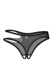 Stringi Obsessive Saturis Crotchless Thong S-3XL czarny