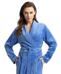 Szlafrok Luna 371 Velour M-XL damski bordowy