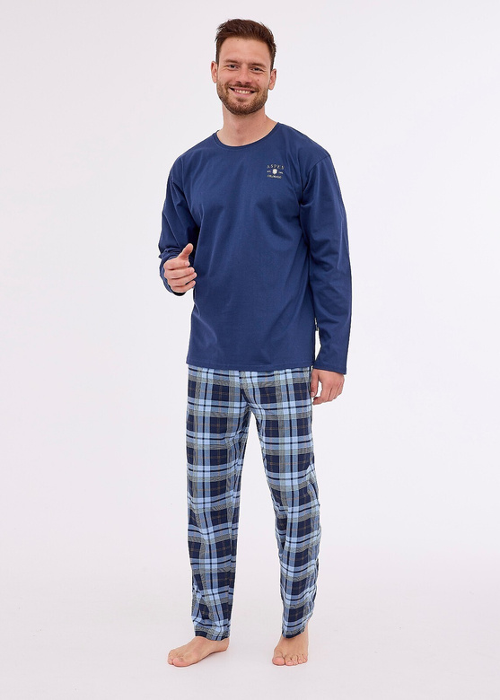 Piżama Cornette 124/263 Aspen dł/r 3XL-5XL męska jeans