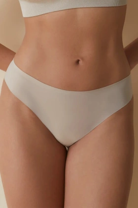 Bezszwowe, klasyczne figi BIKINI 501, tierra-beż