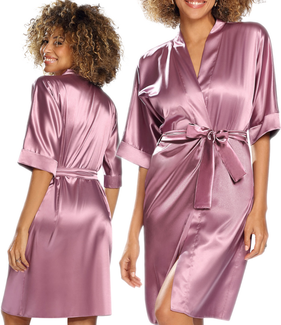 Klasyczna podomka z satyny polska 100, wrzos