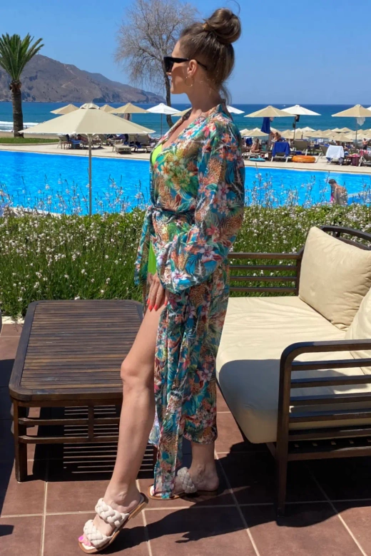 Self Tunika-Pareo plażowe Pareo Hawaii 10 w kwiaty