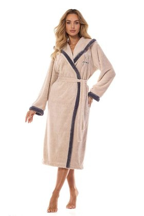 Szlafrok L&L 2419 Tess długi S-2XL damski angora