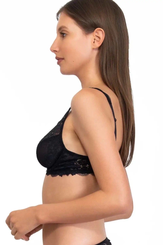 Biustonosz Miękki Koronkowy Wonderlace 2442, nero/czerń
