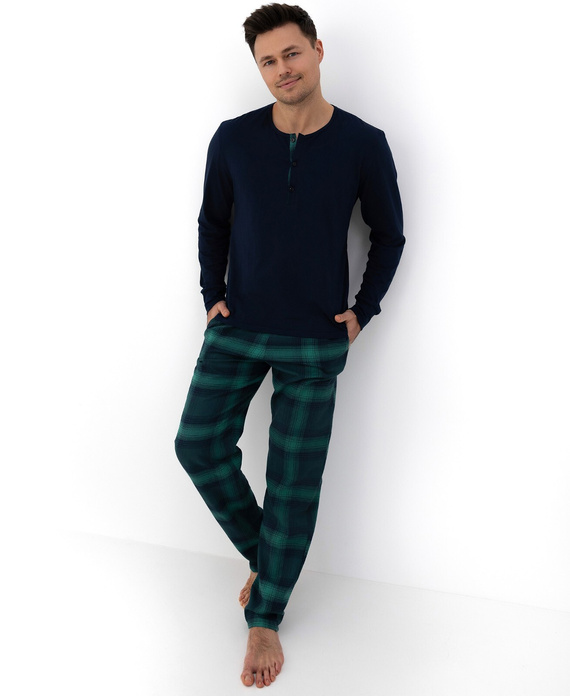 Piżama Sensis Luke dł/r M-XL zielony butelkowy