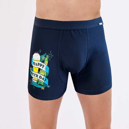 Bokserki Cornette Tattoo 280/238 Beer Day S-2XL granatowy