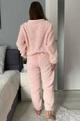 Ciepła miękka damska piżama z polaru słodki królik BUNY, róż