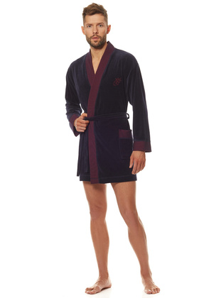 Szlafrok L&L 2090 Royal M-2XL męski granatowy