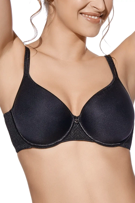 Biustonosz usztywniany gładki FABIOLA, negro-czerń