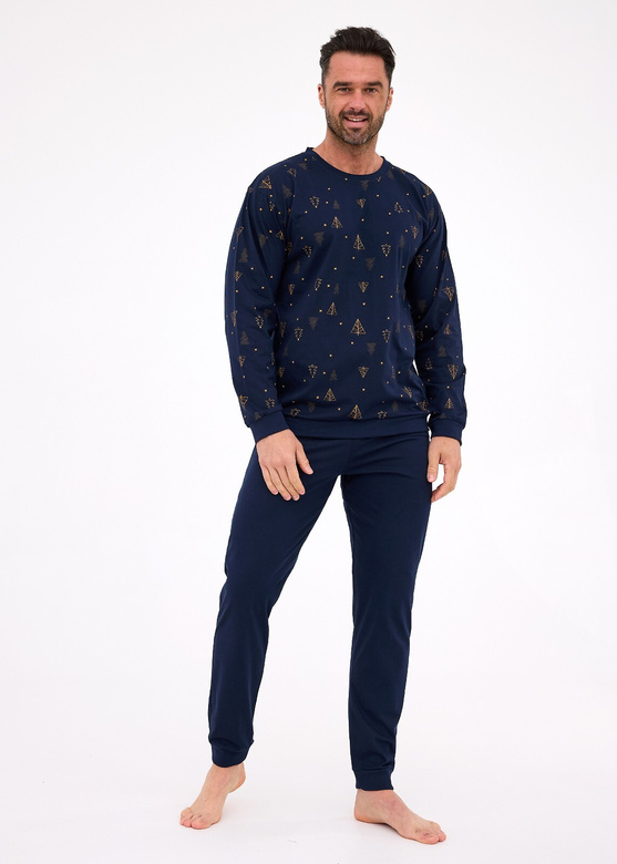 Piżama Cornette 457/299 Night 3 dł/r Christmas S-2XL męska granatowy