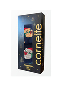 Komplet Cornette 914/02 Świąteczny Teddy M-2XL granatowy