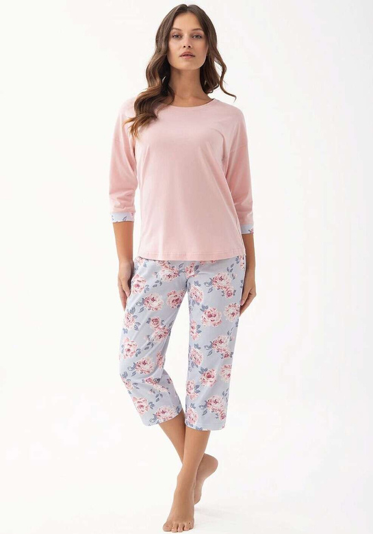 Piżama Luna 343 3/4 4XL damska niebieski