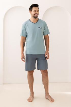 Piżama Regina 504 kr/r M-XL W26 męska melanż jasny