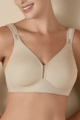 Biustonosz bez fiszbin miękkie ramiączka ELOISA, tierra-beż