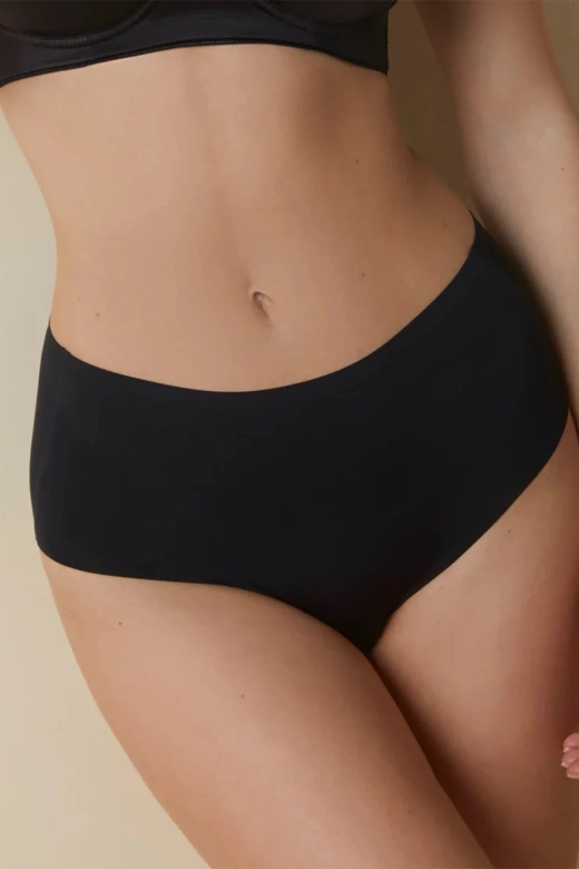 Bezszwowe figi z wysokim stanem MAXI BRAGA 503, negro-czarny