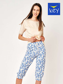Piżama Key LNS 549 A24 kr/r S-XL jasny beżowy
