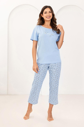 Piżama Regina 736 kr/r M-XL W26 damska niebieski