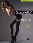 Rajstopy Gabriella Microfibre 3D 120 50 den 2-4 nero/czarny