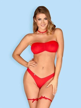 Komplet Obsessive Kissmas Set czerwony