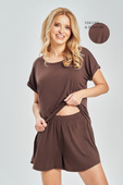 Piżama Taro 3527 Paloma kr/r S-XL W26 czekoladowy