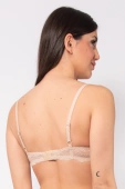 Miękki koronkowy biustonosz na fiszbinach Allure 2672, cipria/beżowy